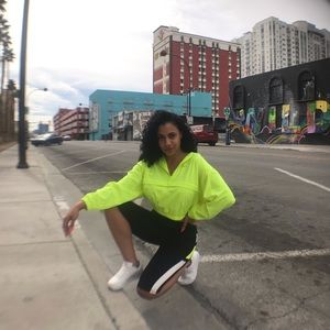 Megan neon Retro track suit!!